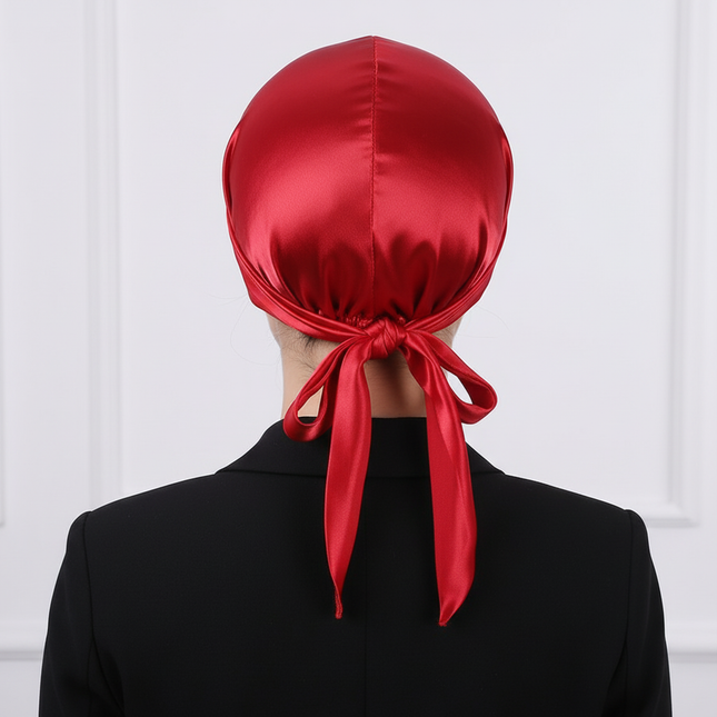 Unisex Silky Durags Bandanas Turban Hat Wigs Doo Men Satin Durag Biker Headwear Headband Hair Accessories Extra Long Tail Du-Rag - gallery 1