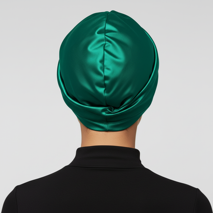Women Satin Solid Sleeping Hat Double Layered Night Sleep Cap For Women Shower Caps Waterproof Sleeping Hair Bonnets Cap - gallery 1