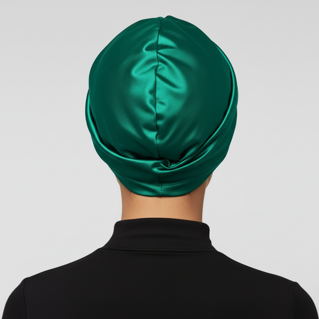 Women Satin Solid Sleeping Hat Double Layered Night Sleep Cap For Women Shower Caps Waterproof Sleeping Hair Bonnets Cap - gallery 1