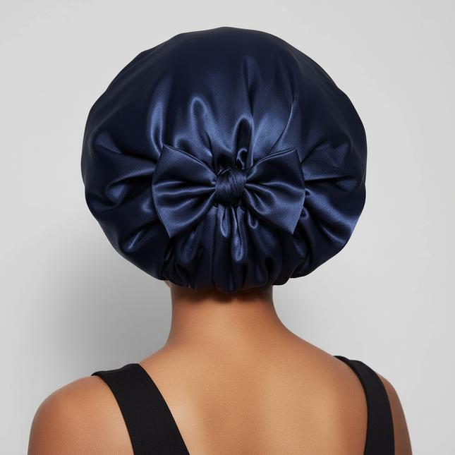 Double Layer Satin Hair Cap for Sleeping Bonnets for Women Round Haircare Women Headwear Night Hat Reversible Head Cover - gallery 1