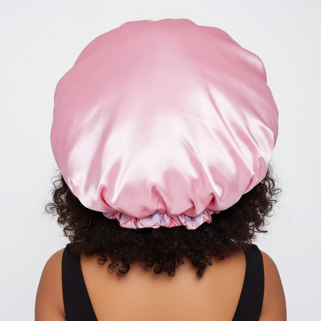 Women's Satin Sleep Cap, High Density Bonnet, Breathable Design, Elastic Wide Band, Soft Fabric - gallery 1