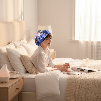 Women Silk Satin Cap Night Sleep Cap Hair Bonnet Hat Head Cover Satin Turban Headscarf Adjustable Ladies Long Hair Care Bonnet - gallery 2
