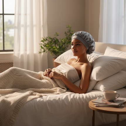 Satin Bonnet Hair Bonnet for Sleeping,Silk Bonnets for Black Women with Elastic Soft Band for Hair Care - gallery 2