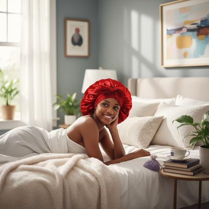 Satin Bonnet Bonnet Adjustable Bonne For Sleeping Hair Bonnet With Tie Band Bonnets For Women Men - gallery 2