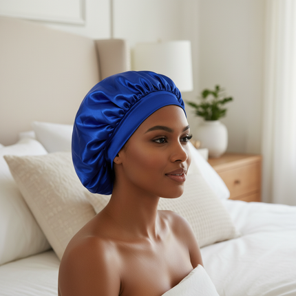 Hair Bonnet For Sleeping Women Wide Brim Sleep Cap Hair Bonnet For Curly Hair Showercap Children Men - gallery 2