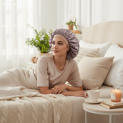 New Women's Extra Large Hair Cap For Sleeping African Printed Satin Cap Elastic Night Turban Artificial Silk Chemo Bonnet - gallery 2