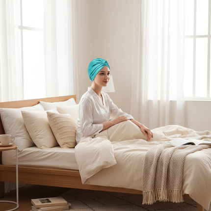 100% Mulberry Silk Bonnet Silk Sleeping Cap Double-Sided Real Silk For Hair Skin  Turban - gallery 2