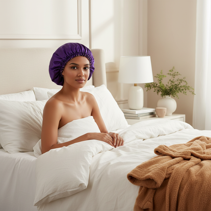 Adjustable Women Satin Sleeping Hat Ladies Fashion Elastic Hair Cap Breathable Nightcap Hair Bonnet Hat Bathroom Shower Cap - gallery 2