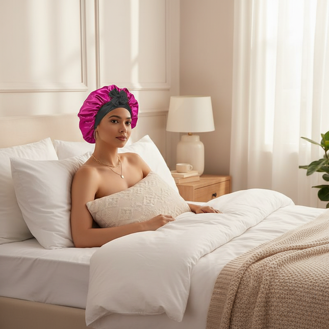 10 Pcs Cheetah-Print Satin Silk Bonnet for Sleeping Cute Bonnet with Long Strap Tie Band Adjustable Sleep Night Cap Hair Bonnet - gallery 2