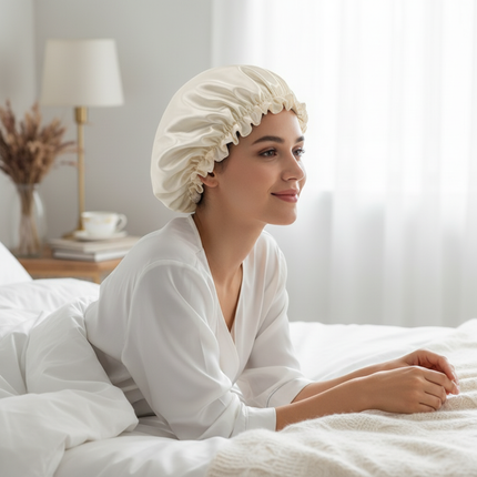 New Satin Hair Caps for Sleeping Women Bath Double Layer Headwear Cover Hat Curly Hair Styling Accessories Hair Cap for Sleeping - gallery 2