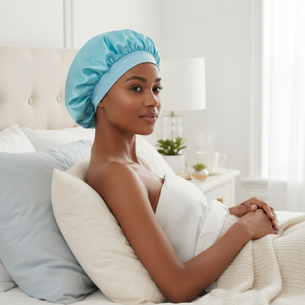 Satin Wide-brimmed Nightcap Styling Silk Headband for Sleeping Nightcap with Elasticated Floppy Band Cap Hair Shower Cap - gallery 2