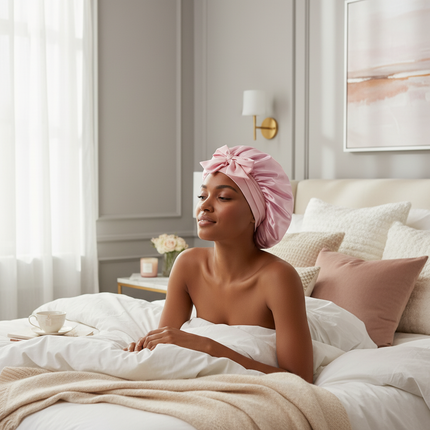 Satin Bonnet Silk Bonnet Adjustable Bonne For Sleeping Hair Bonnet With Tie Band Bonnets For Women Men - gallery 2