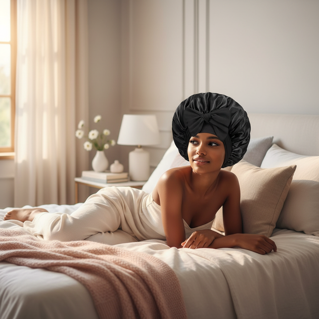 10 Pcs Cheetah-Print Satin Silk Bonnet for Sleeping Cute Bonnet with Long Strap Tie Band Adjustable Sleep Night Cap Hair Bonnet - gallery 2
