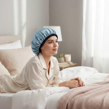 Reversible Satin Sleep Sleeping Cap for Women Men Headscarf Elastic Hair Care Bonnet Cancer Chemo Caps Adjustable Headwear Hats - gallery 2