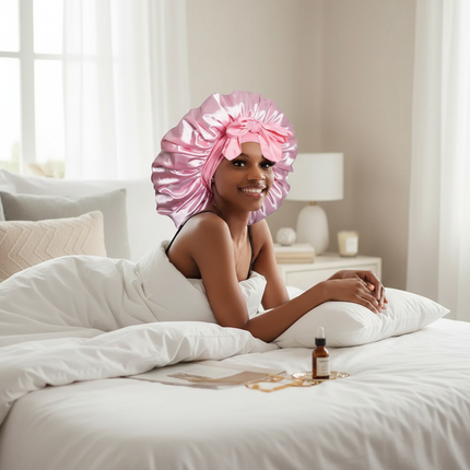 Satin Bonnet Bonnet Adjustable Bonne For Sleeping Hair Bonnet With Tie Band Bonnets For Women Men - gallery 2