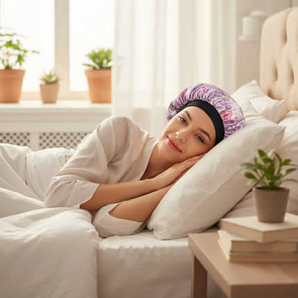 New Satin Hair Caps for Sleeping Women Bath Double Layer Headwear Cover Hat Curly Hair Styling Accessories Hair Cap for Sleeping - gallery 2