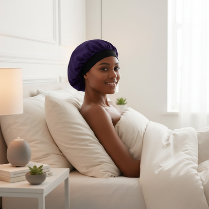 3pcs/set, Durag & Bonnet & Dome Hats, Solid Color Elastic Satin Bonnet Night Cap, Lightweight Pirate Hats - gallery 2