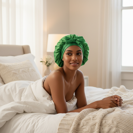 Satin Bonnet Silk Bonnet Adjustable Bonne For Sleeping Hair Bonnet With Tie Band Bonnets For Women Men - gallery 2