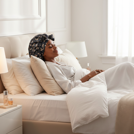New Large Satin Bonnet Silk Night Sleeping Cap with Head Tie Band Bonnet Edge Wrap for Women Curly Braid Hair - gallery 2