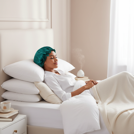 Unisex Adults Satin Nightcap Wide-brimmed Sleeping Cap for Spring Autumn Winter - gallery 2