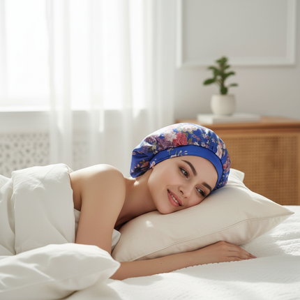 New Satin Hair Caps for Sleeping Women Bath Double Layer Headwear Cover Hat Curly Hair Styling Accessories Hair Cap for Sleeping - gallery 2