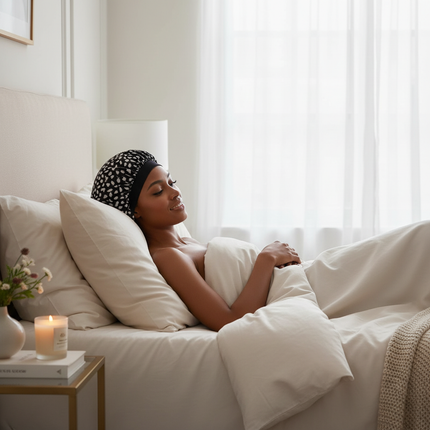 New Women's Extra Large Hair Cap For Sleeping African Printed Satin Cap Elastic Night Turban Artificial Silk Chemo Bonnet - gallery 2