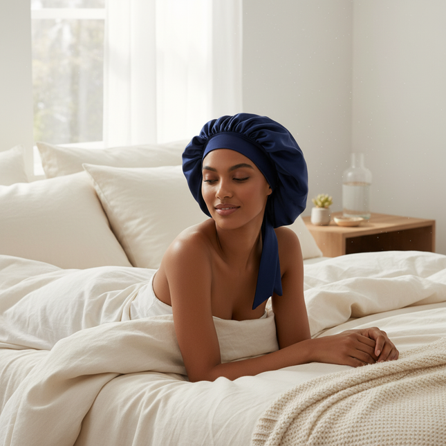 Women Satin Solid Sleeping Hat Night Sleep Cap Hair Care Bonnet Nightcap For Women Men Unisex Cap Bonnet De Nuit Shower Turban - gallery 2