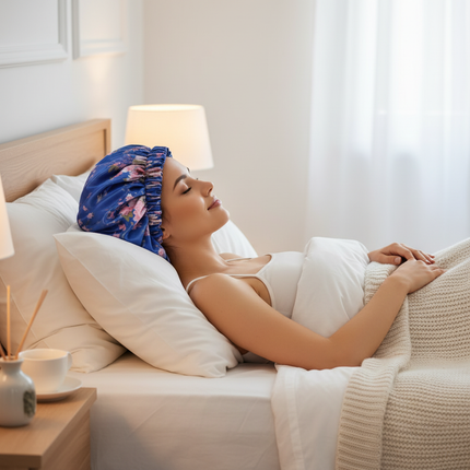 Extra Large Satin Lined Bonnet Women Big Size Beauty Print Satin Silk Bonnet Sleep Night Cap Head Cover Bonnet Hat Wholesale - gallery 2