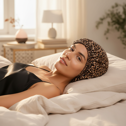 Reversible Double Layer Satin Sleeping Bonnet Adjustable Hypoallergenic Hair Cap for Adults Soft Pink Blush Color Options Like - gallery 2