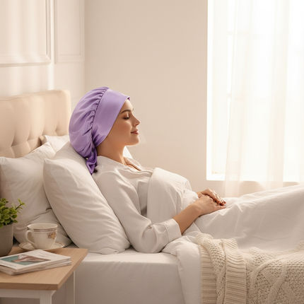 Women Silk Satin Cap Night Sleep Cap Hair Bonnet Hat Head Cover Satin Turban Headscarf Adjustable Ladies Long Hair Care Bonnet - gallery 2
