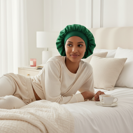 Hair Bonnet For Sleeping Women Wide Brim Sleep Cap Hair Bonnet For Curly Hair Showercap Children Men - gallery 2