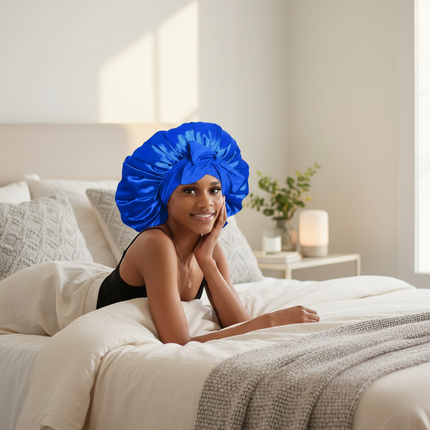 Satin Bonnet Bonnet Adjustable Bonne For Sleeping Hair Bonnet With Tie Band Bonnets For Women Men - gallery 2