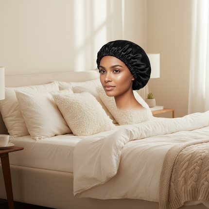 Reversible Satin Sleep Sleeping Cap for Women Men Headscarf Elastic Hair Care Bonnet Cancer Chemo Caps Adjustable Headwear Hats - gallery 2