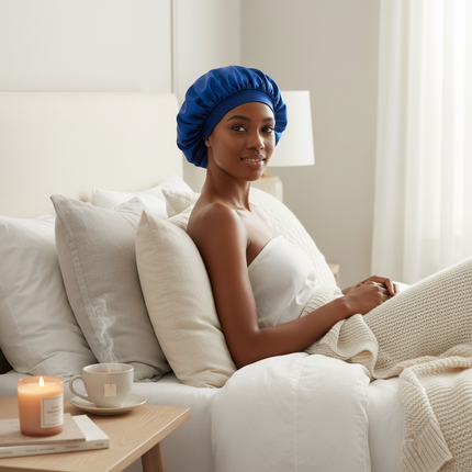 Satin Wide-brimmed Nightcap Styling Silk Headband for Sleeping Nightcap with Elasticated Floppy Band Cap Hair Shower Cap - gallery 2