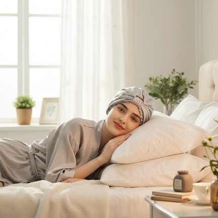 Pure Silk Night Caps Mulberry Silk Sleeping Bonnet Hair Loss Hat Natural Silk Turban For Hair Sleeping Silk Headwrap For Women - gallery 2