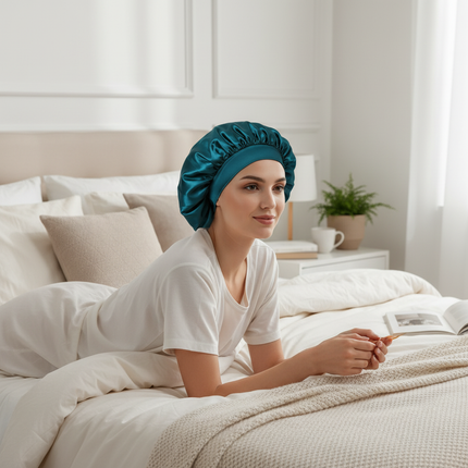 Hair Bonnet For Sleeping Women Wide Brim Sleep Cap Hair Bonnet For Curly Hair Showercap Children Men - gallery 2