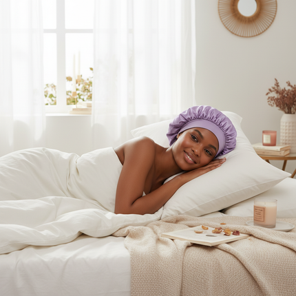Hair Bonnet For Sleeping Women Wide Brim Sleep Cap Hair Bonnet For Curly Hair Showercap Children Men - gallery 2