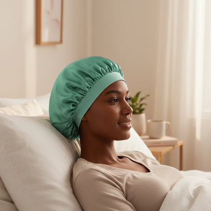 Large Satin Bonnet,Silk Bonnet Hair Wrap for Sleeping, Sleep Cap With Elastic Soft Band, Big Bonnets for Women Hair Care - gallery 2