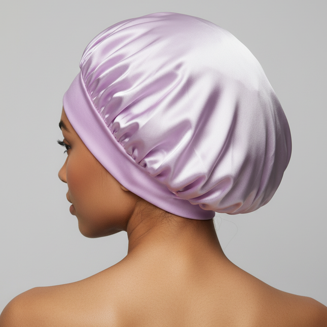 Bonnet En Satin Lilas Uni Nuit