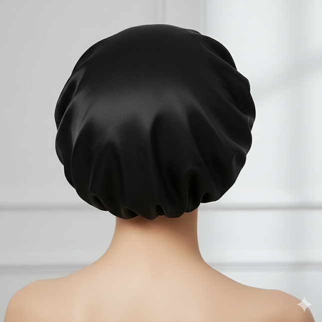 Bonnet En Satin Noir Nuit
