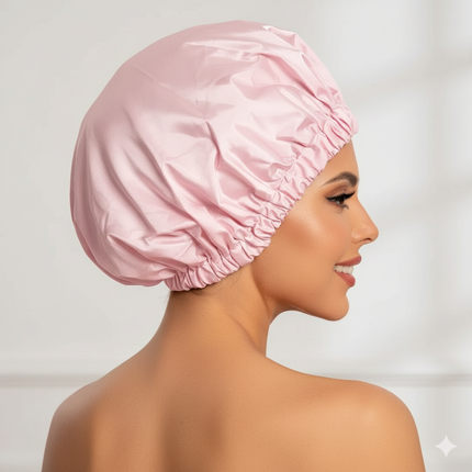 Bonnet En Satin Rose Nuit Satiné