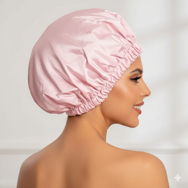 Bonnet En Satin Rose Nuit Satiné