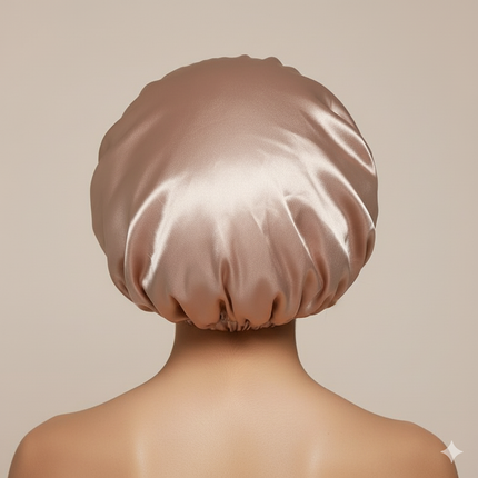 Bonnet En Satin Rose Bouclés Protection Nuit