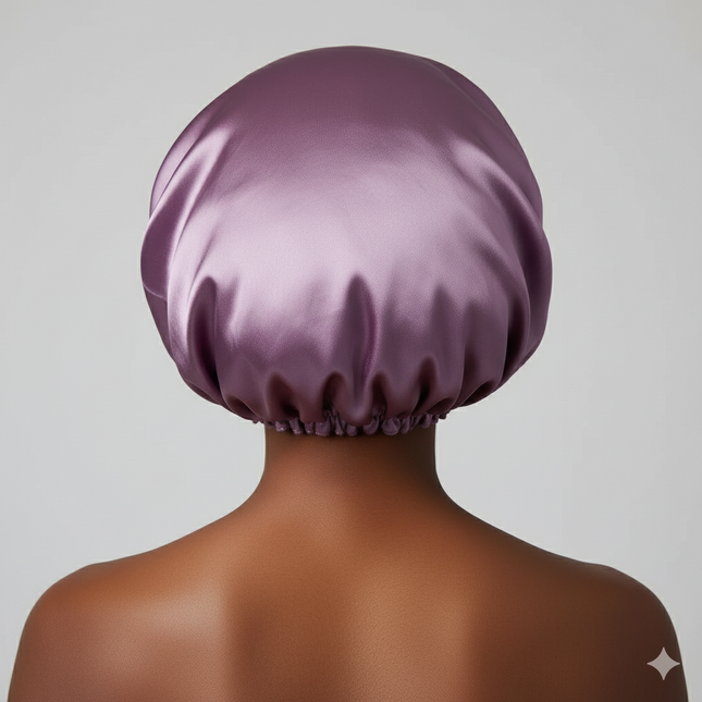 Bonnet En Satin Violet De Nuit