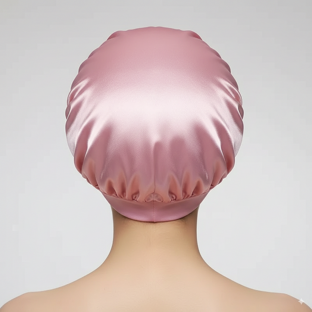 Bonnet En Satin Ample Rose Pour La Nuit