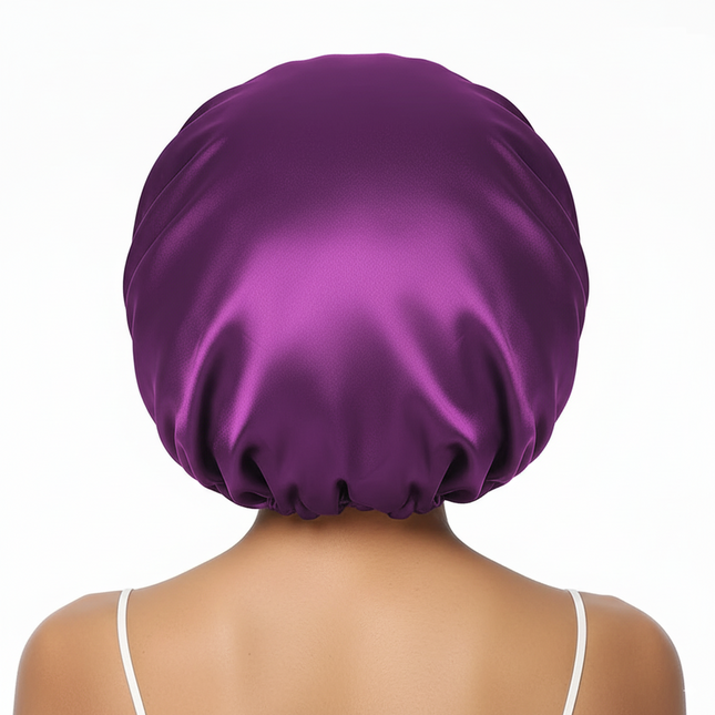 Bonnet En Satin Pourpre Réglable Nuit