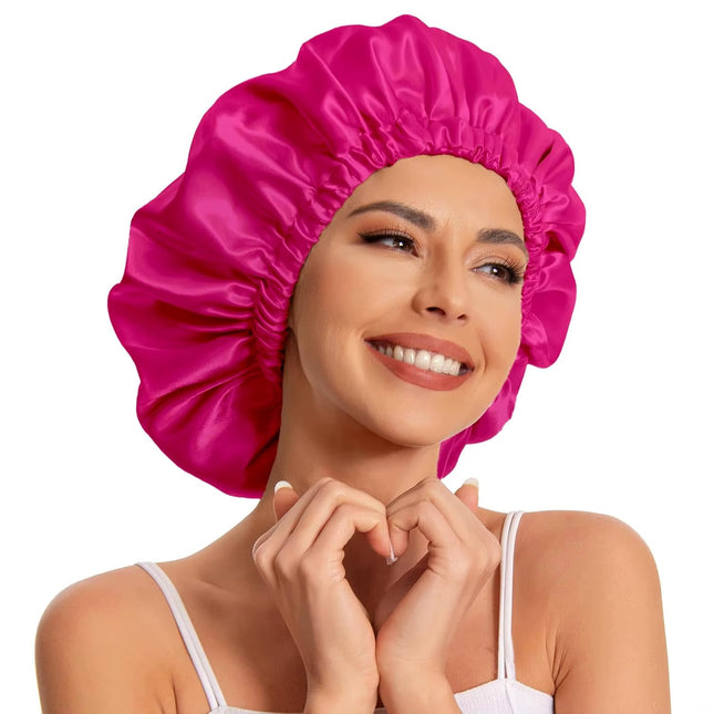 Bonnet En Satin Rose Ample Nuit